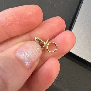 Solid 14k gold pacifier charm
